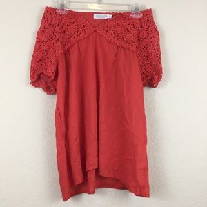 Solitaire red short sleeve top
